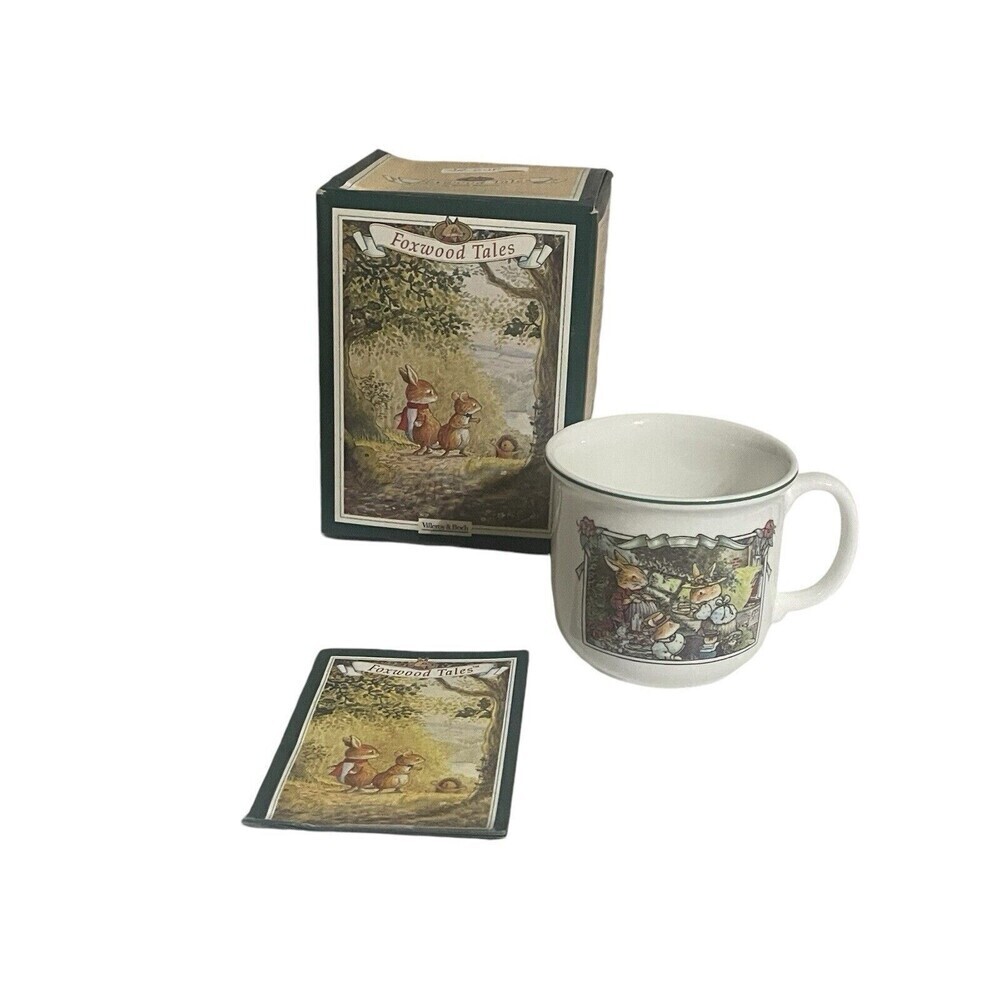 Villeroy & Boch Foxwood Tails Picnic Cup Brian Peterson With Box 1993 RARE